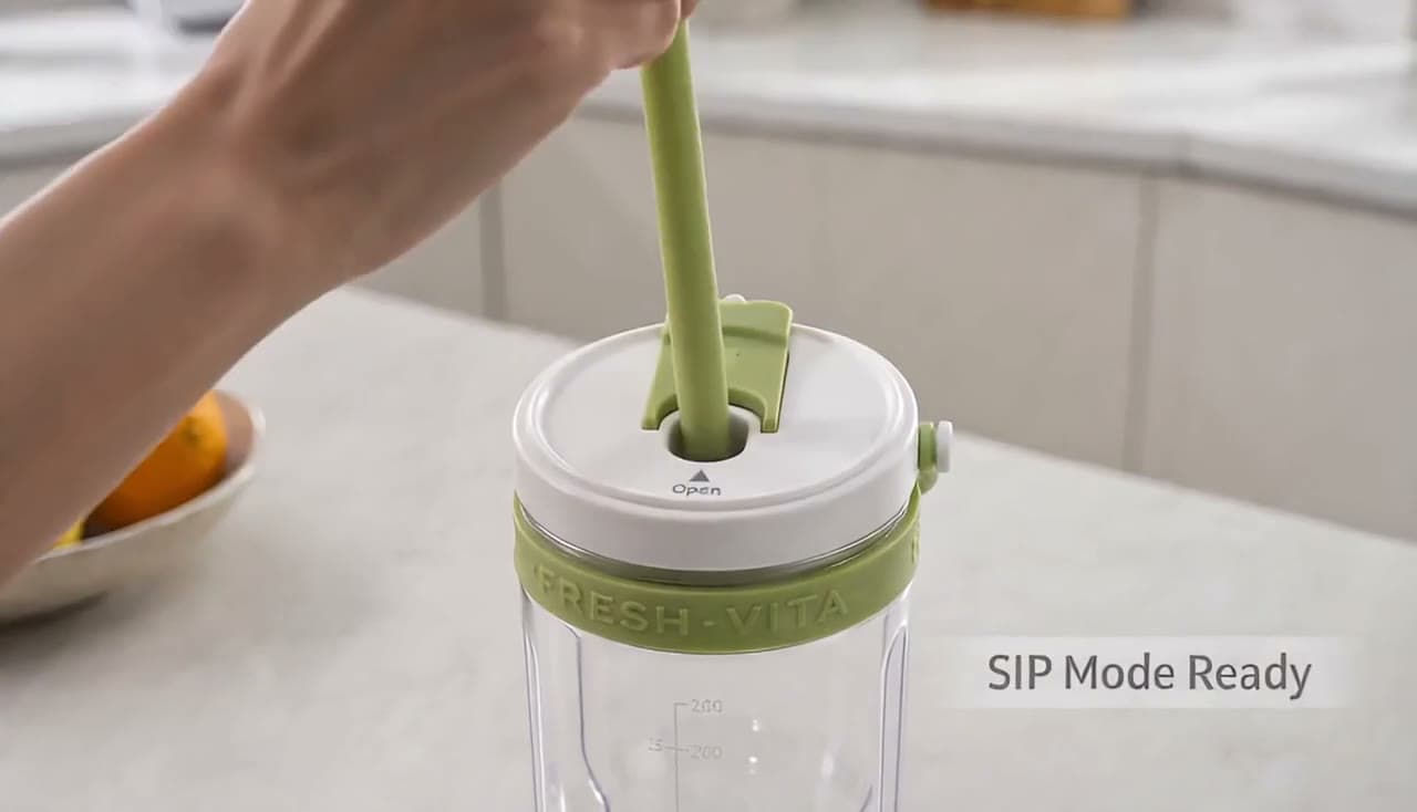 Portable consumer product shown in a clean product-film frame