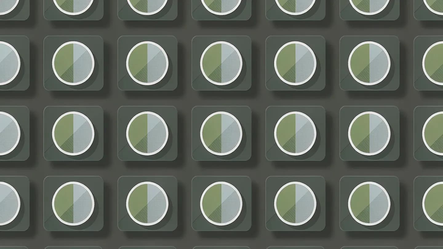 A wall of repeated AI app icons symbolising universal but shallow adoption