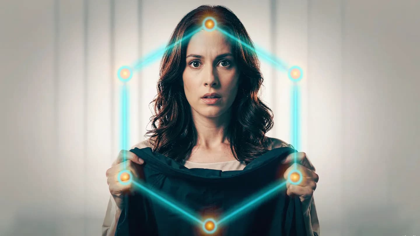 A luminous inspection frame surrounding a short-form video still, symbolizing a pre-publish trust gate for AI generated video.