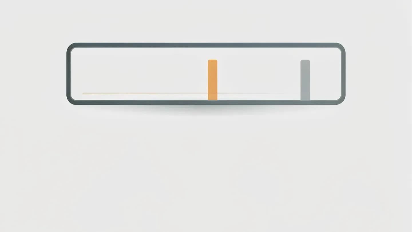 Minimal gauge diagram showing an attention threshold marked on a meter with a bar resting just above it