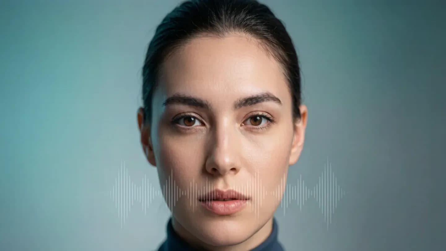 A synthetic brand spokesperson with mouth movements perfectly aligned to the audio.