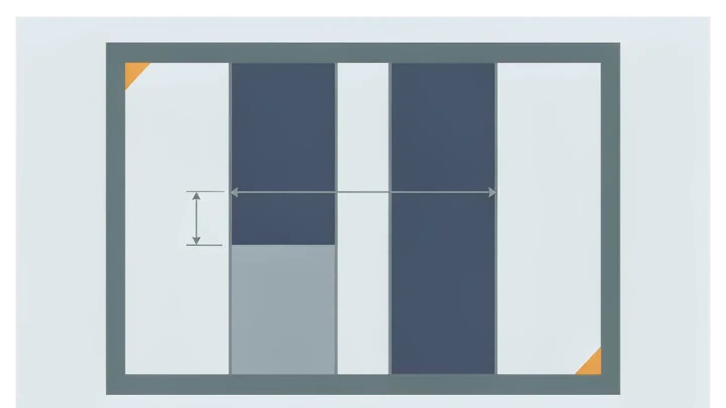 Flat vector infographic of two vertical columns side by side, the left hatched with two tones and the right a single solid colour, crossed by one horizontal line