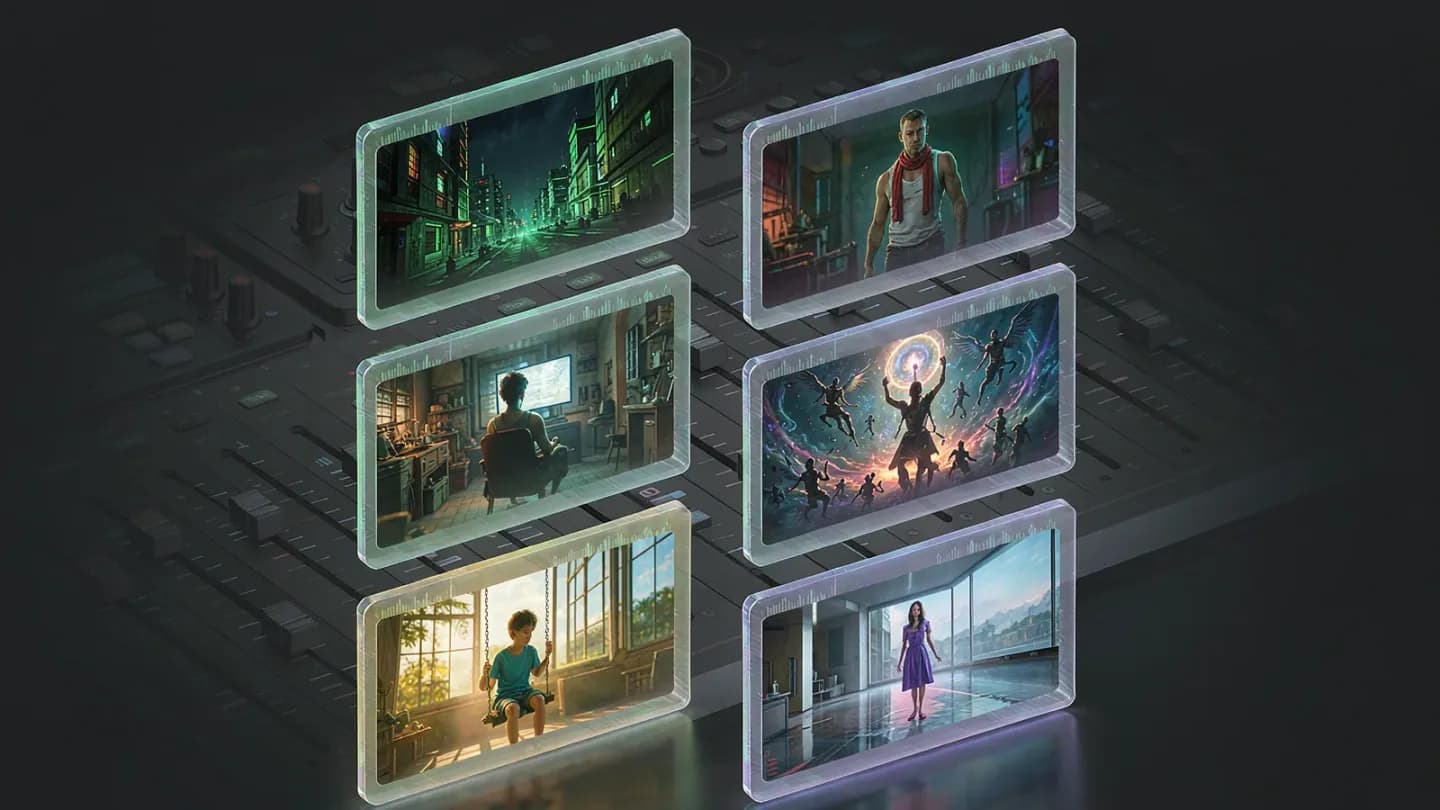 Six AI video model cards compared side by side