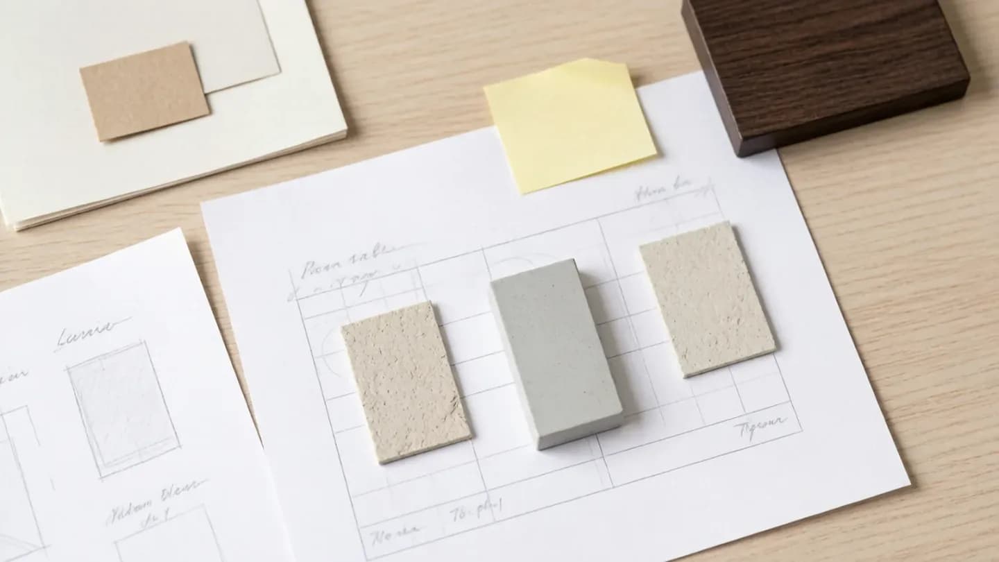 A spec sheet documenting a reusable product block with color swatches