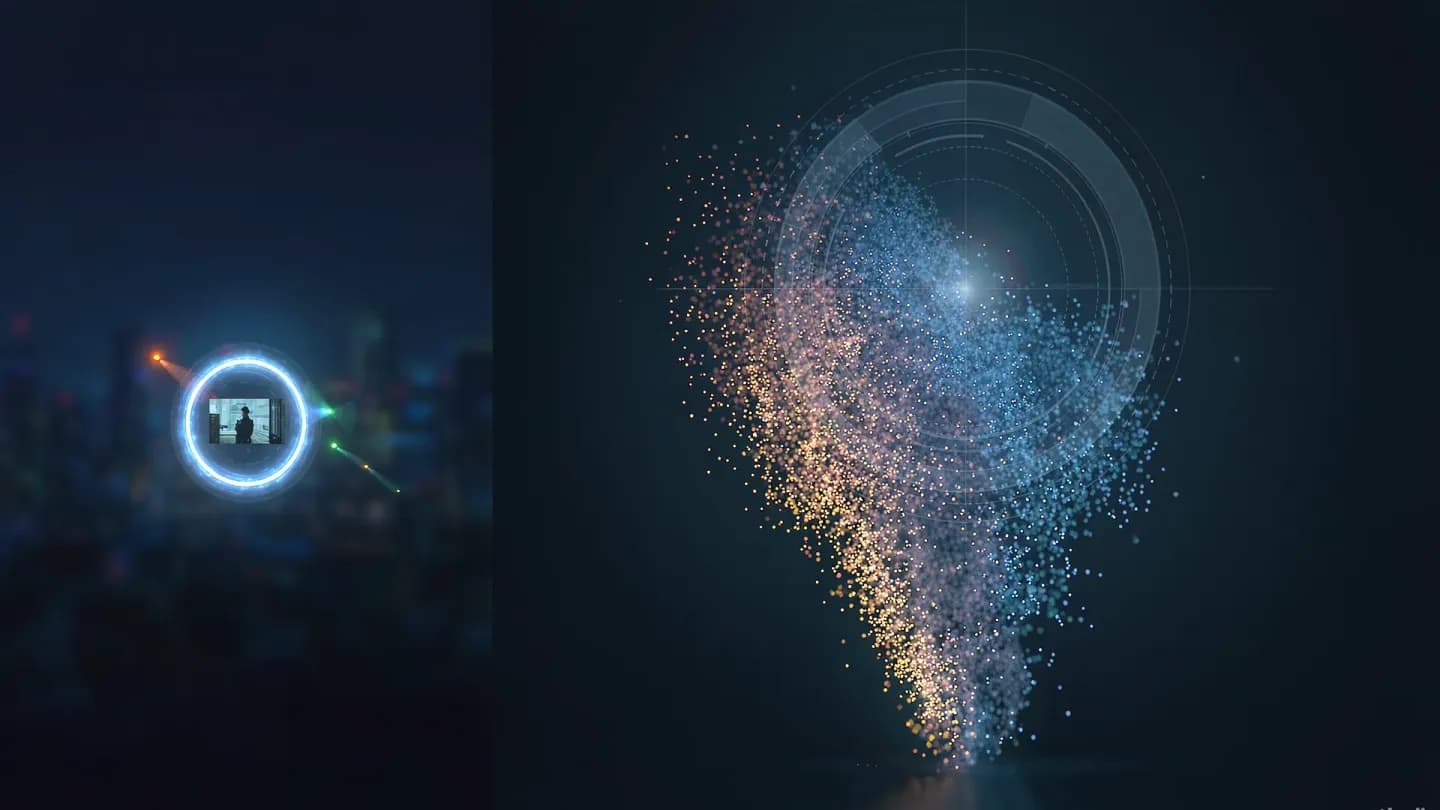 A split visualization contrasting a high-engagement short clip with a high-reach longer clip
