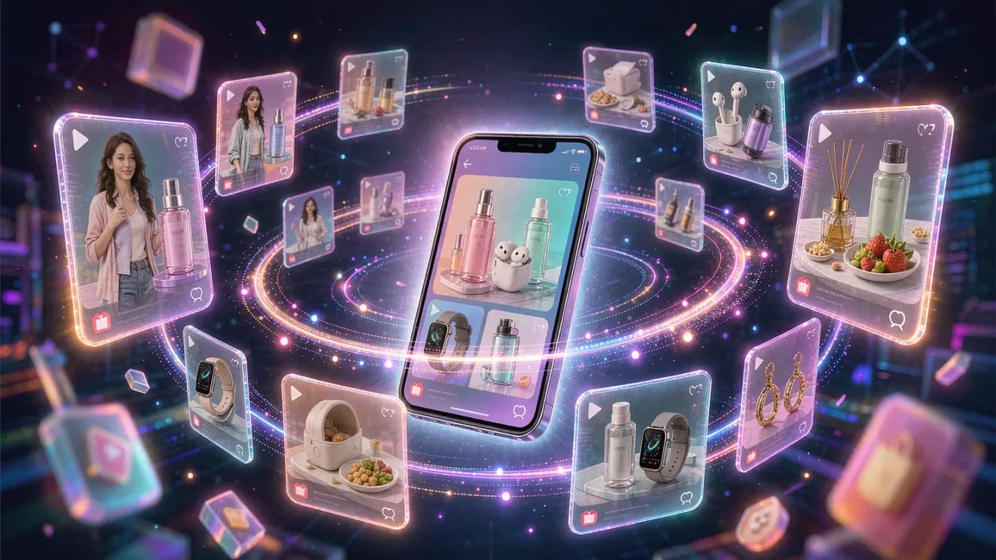 AI-generated shoppable short-form video storefront at scale