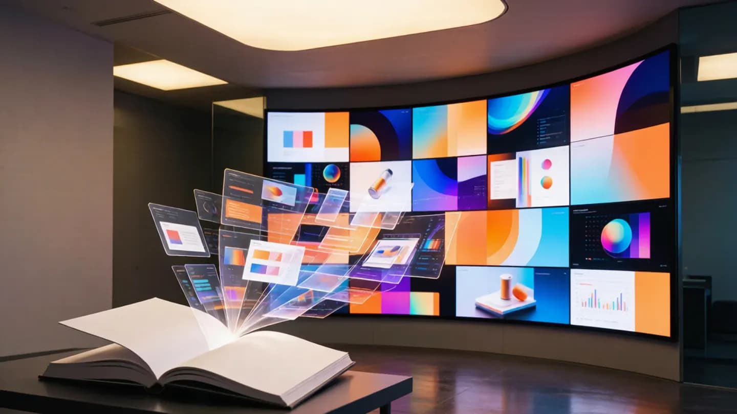 A brand studio where one product brief expands into a grid of AI-generated video screens