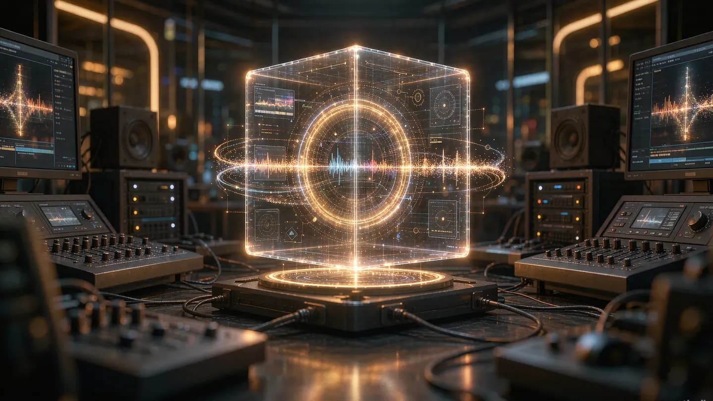 A video editing suite where picture and sound are generated together from one AI interface