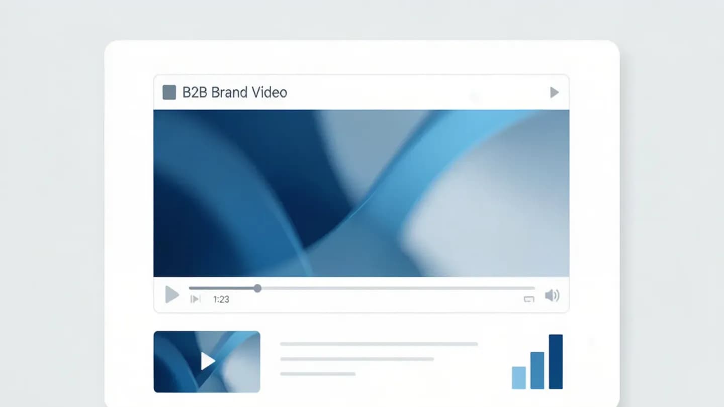 LinkedIn feed with a B2B brand video card