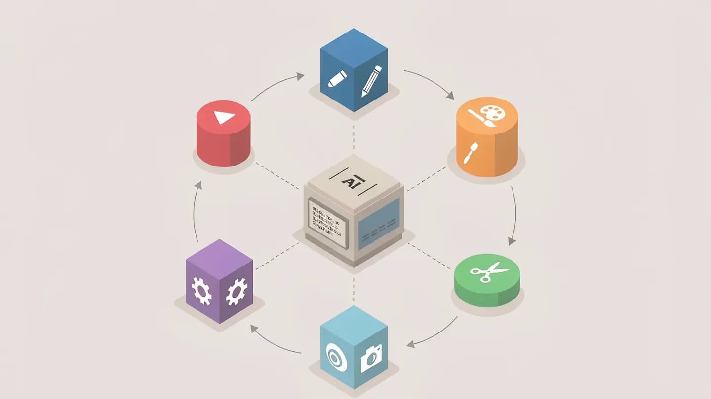 Distinct 2026 AI video models arranged around a shared production brief