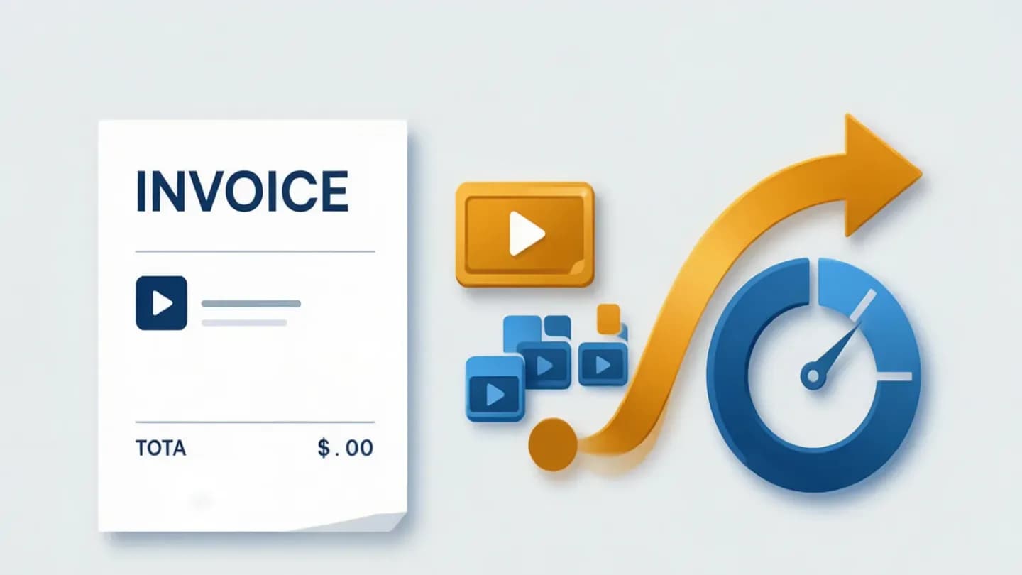 A per-second utility meter replacing a traditional per-video invoice