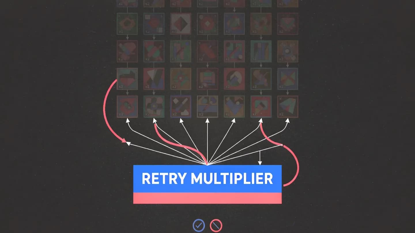 Grid of faint discarded video frames connected by lines to one bright finished frame