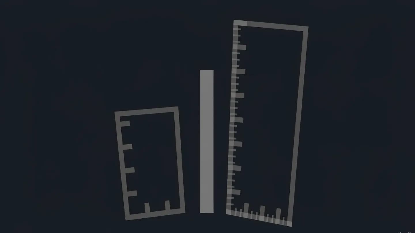 One grey bar measured by two different frames that read it as short and tall