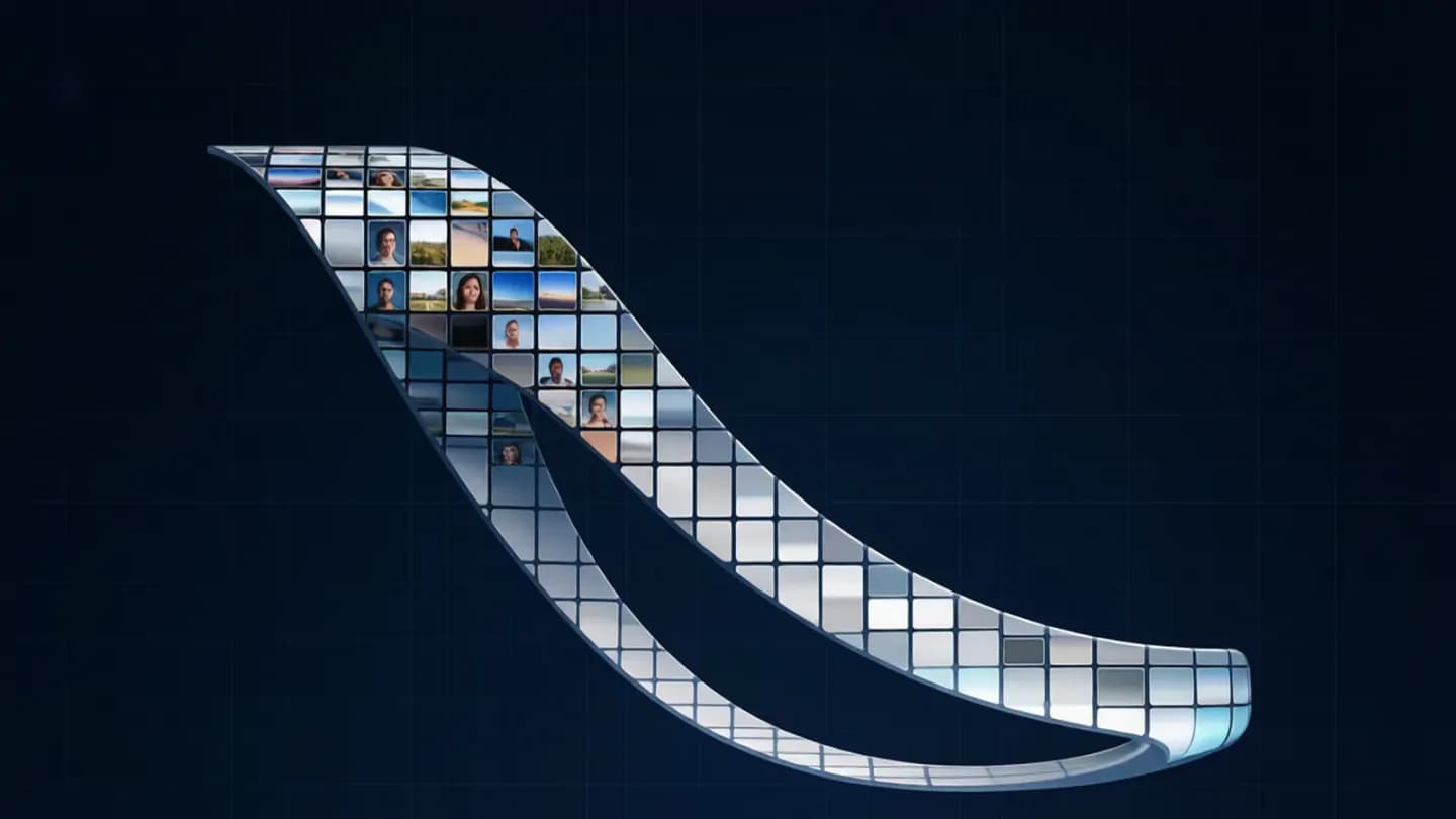 A descending cost curve showing AI video getting cheaper per variant at volume